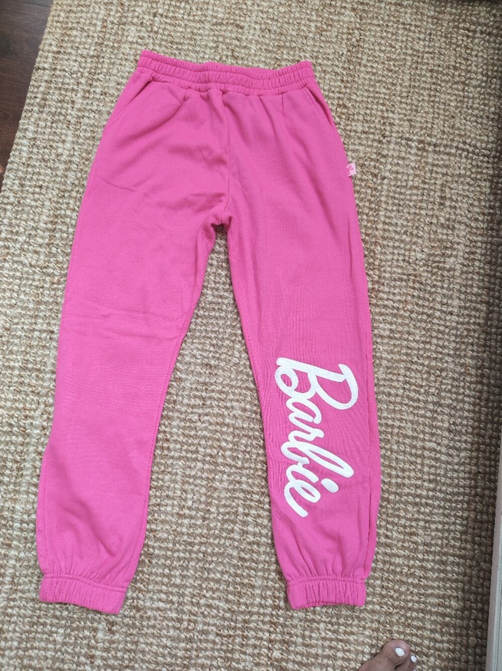 Barbie Pink Sweatpants with Script Logo